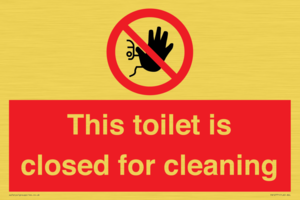 This toilet is closed for cleaning